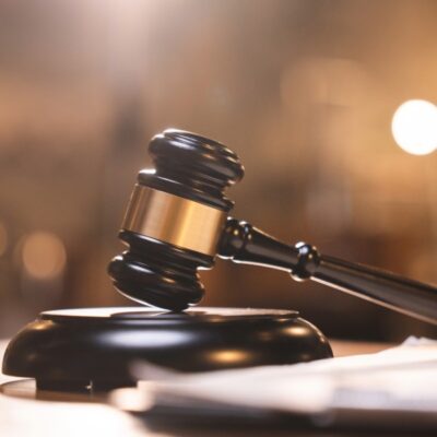 Gavel on podium