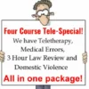 Man holding a sign that says Four Course Tele-Special!