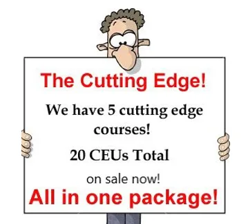 Man holding a sign that says The Cutting Edge
