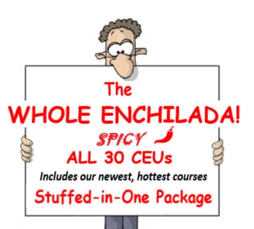 Man holding a sign that says Whole Enchilada Spicy